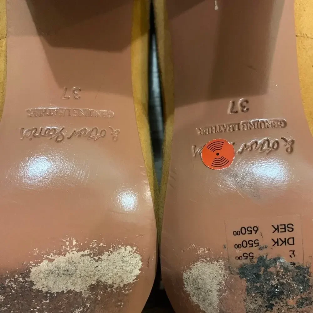 & Other Stories Tan Suede Heels Size 6.5